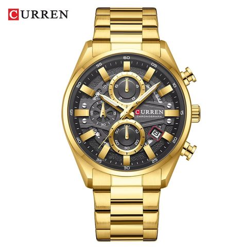 Montre CURREN Signature · 8495, couleur Gris et doré