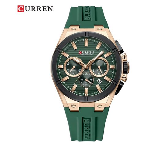 Montre CURREN Méridien · 8487, couleur Vert et orange