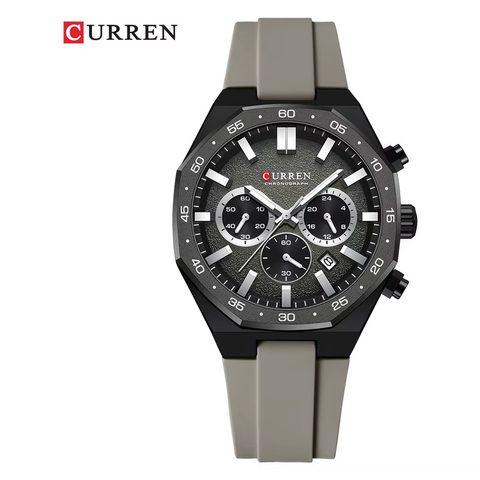 Montre CURREN Chronos · 8489, couleur Gris et argenté