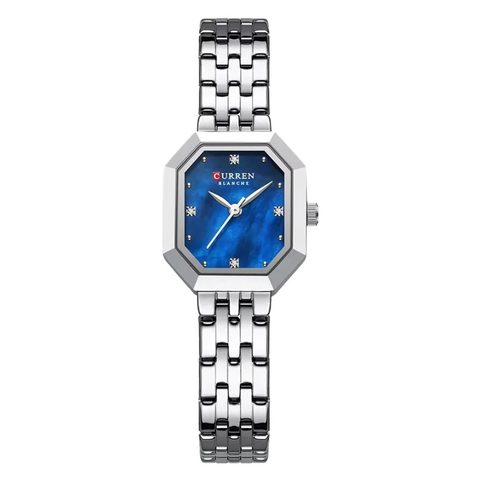 Montre CURREN Ligne · 9108, couleur Argenté et bleu
