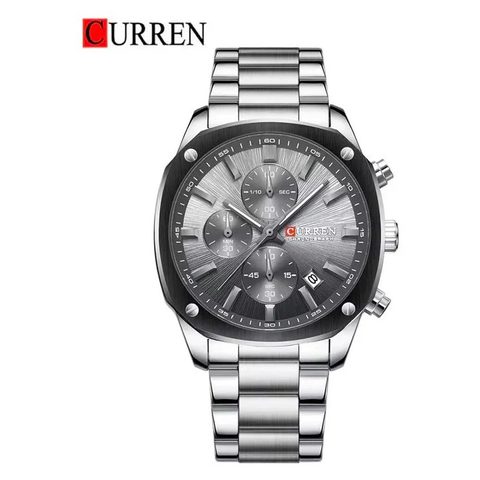 Montre CURREN Classique · 8490, couleur Argenté cadran gris