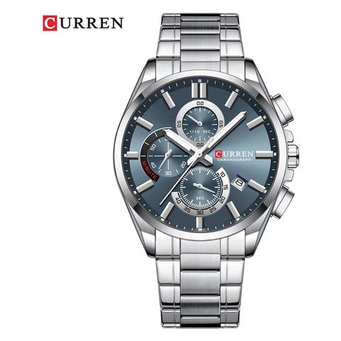 Montre CURREN Atlas · 8475, couleur Argenté et turquoise