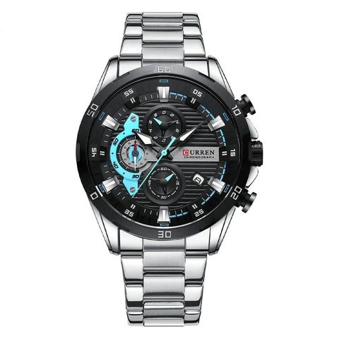 Montre CURREN Racing · 8402, couleur Noir et argenté