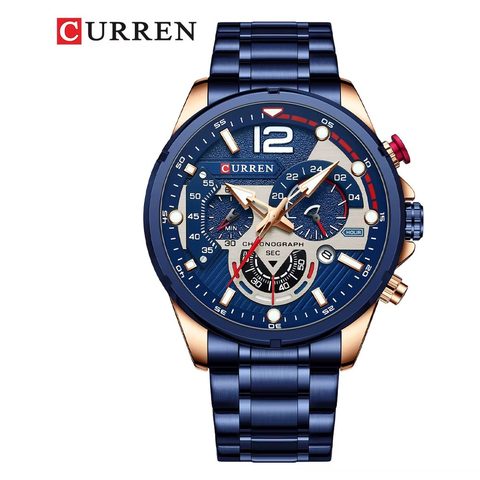 Montre CURREN Precision · 8395, couleur Argenté et bleu
