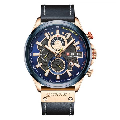 Montre CURREN Elite · 8380, couleur Gris et bleu