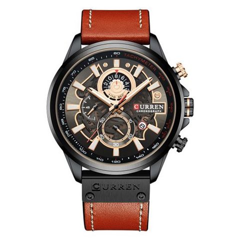 Montre CURREN Elite · 8380, couleur Gris et rouge
