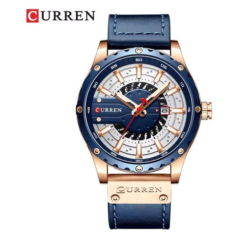 Montre CURREN Ranger · 8374, couleur Argenté et bleu