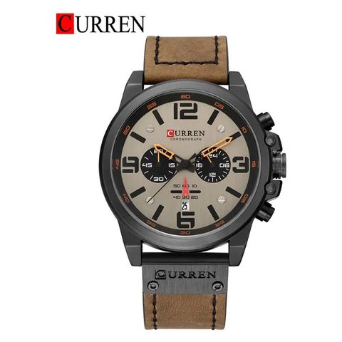 Montre CURREN Heritage · 8314, couleur Marron cadran gris