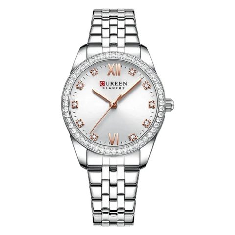 Montre CURREN Féminin · 9086, couleur Argenté et blanc