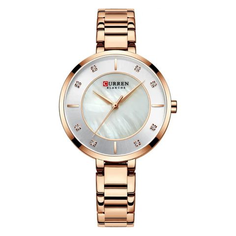Montre CURREN Saphir · 9051, couleur Argenté et orange